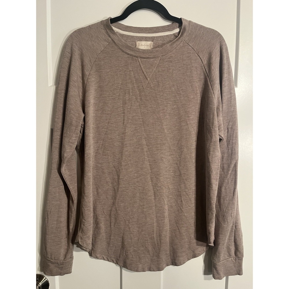 Altar'd State Women's Medium Taupe Heather Lightweight Pullover Sweatshirt